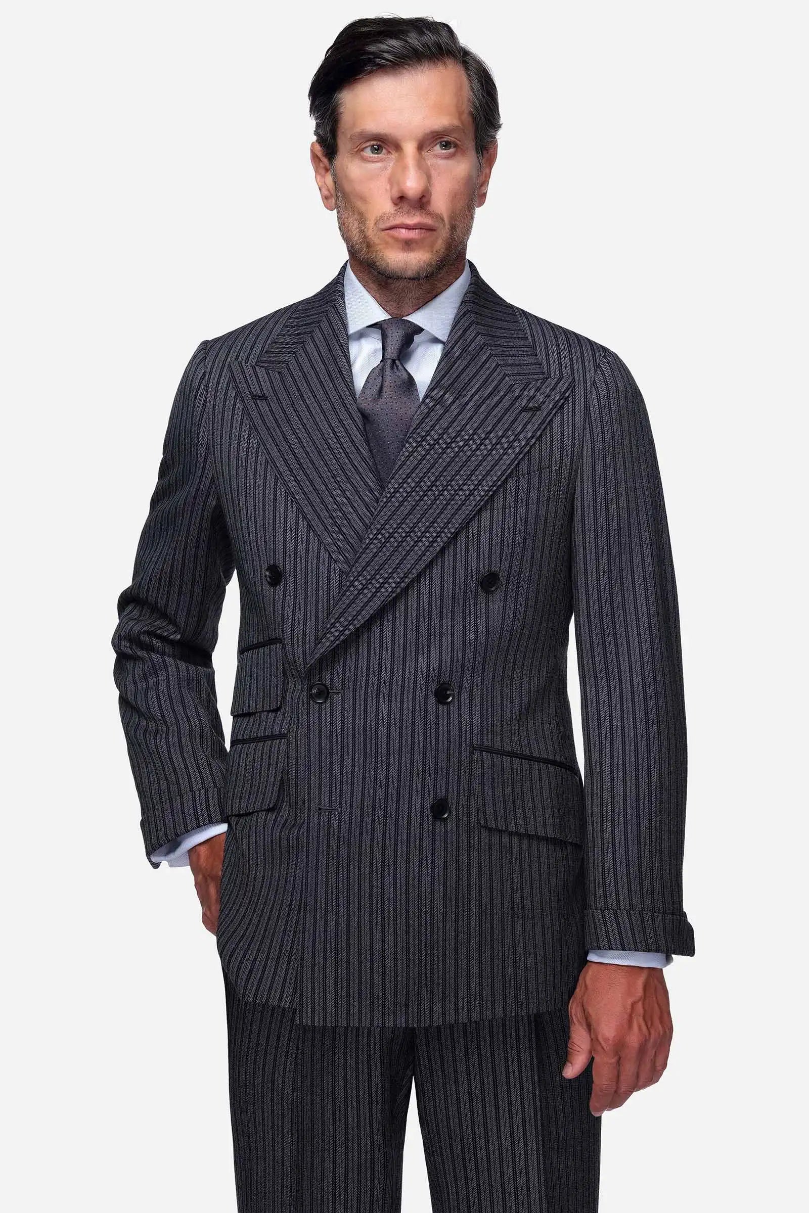 DB Black Grey Stripes Jacket