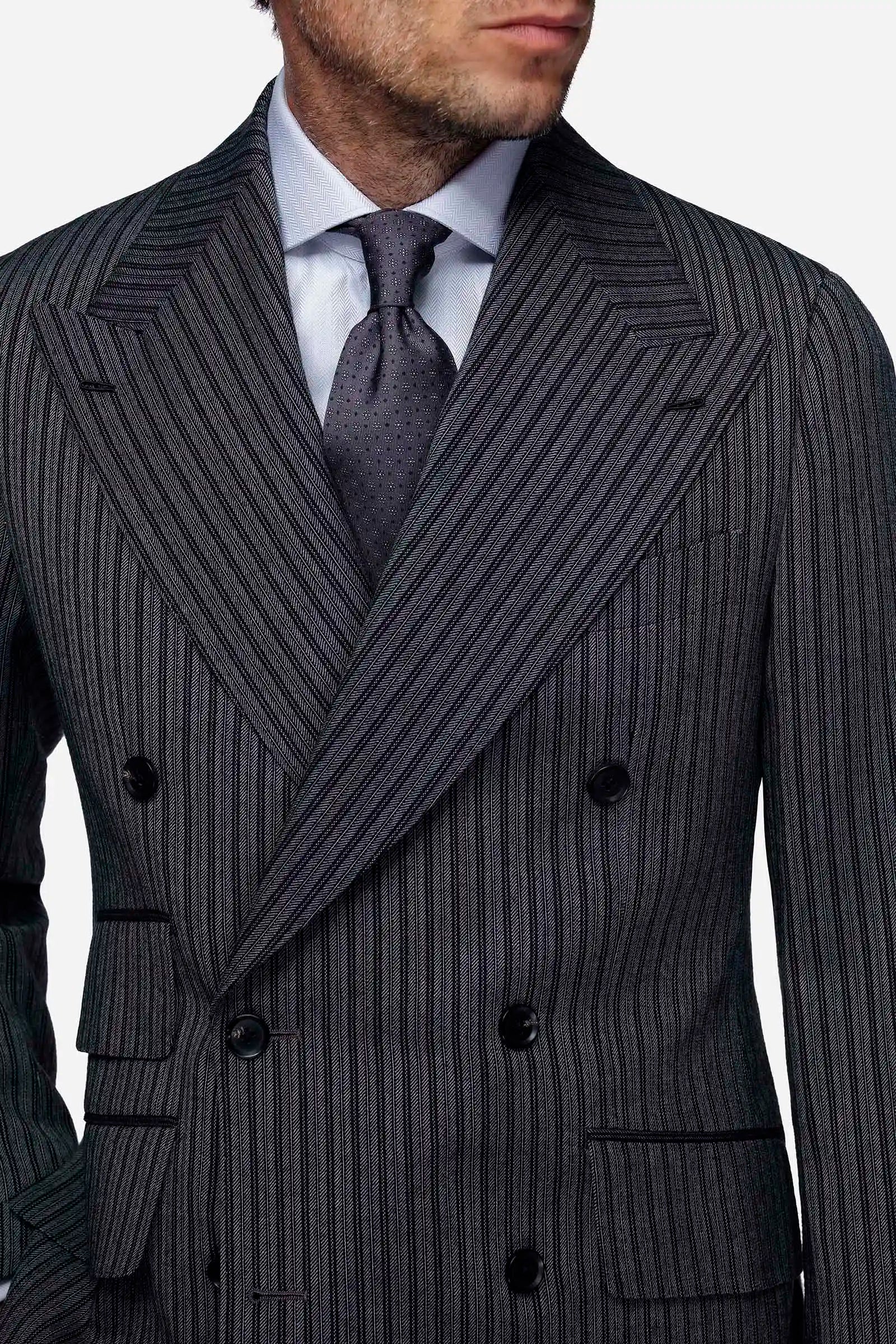 DB Black Grey Stripes Jacket