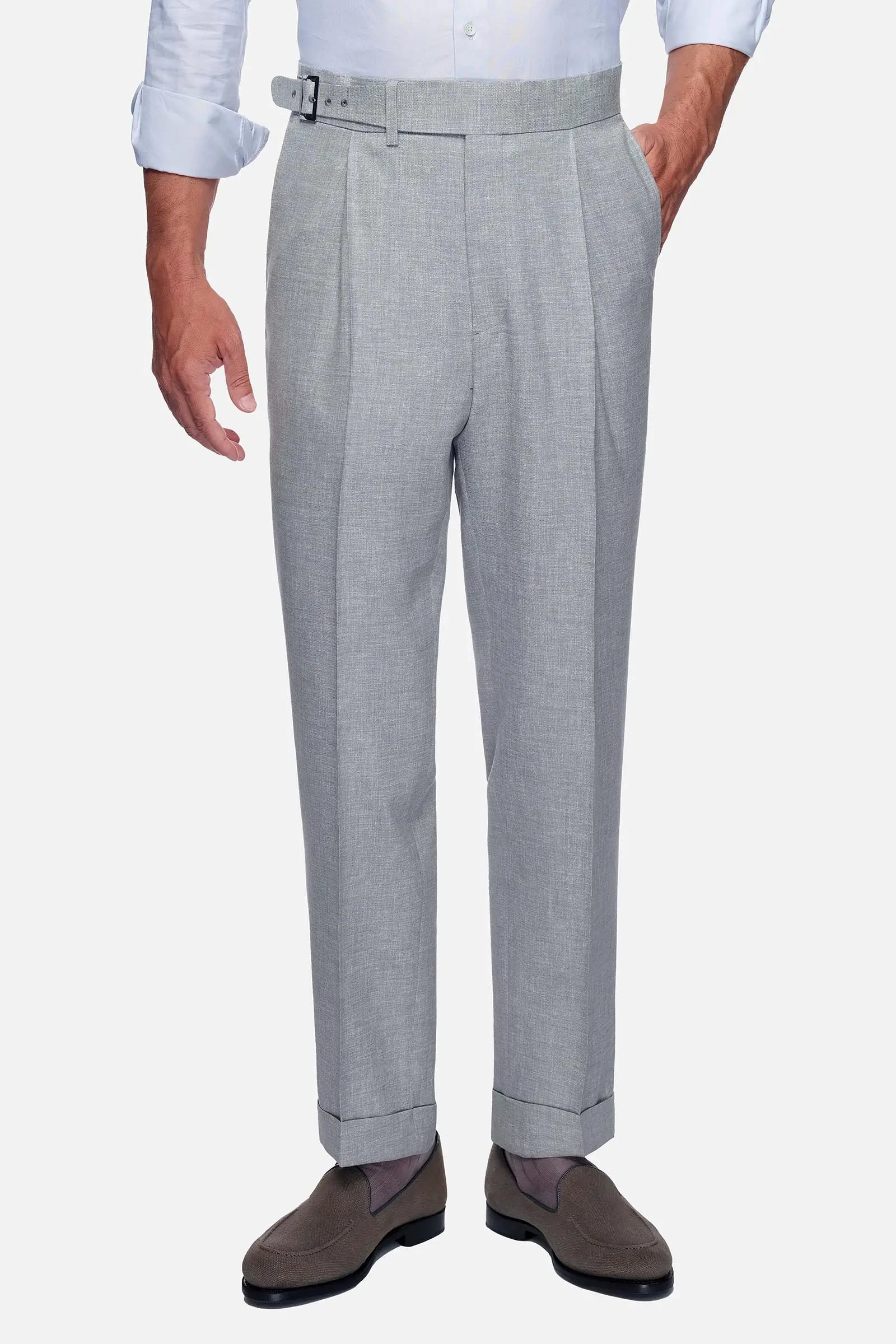 Light Grey Fresco Trousers