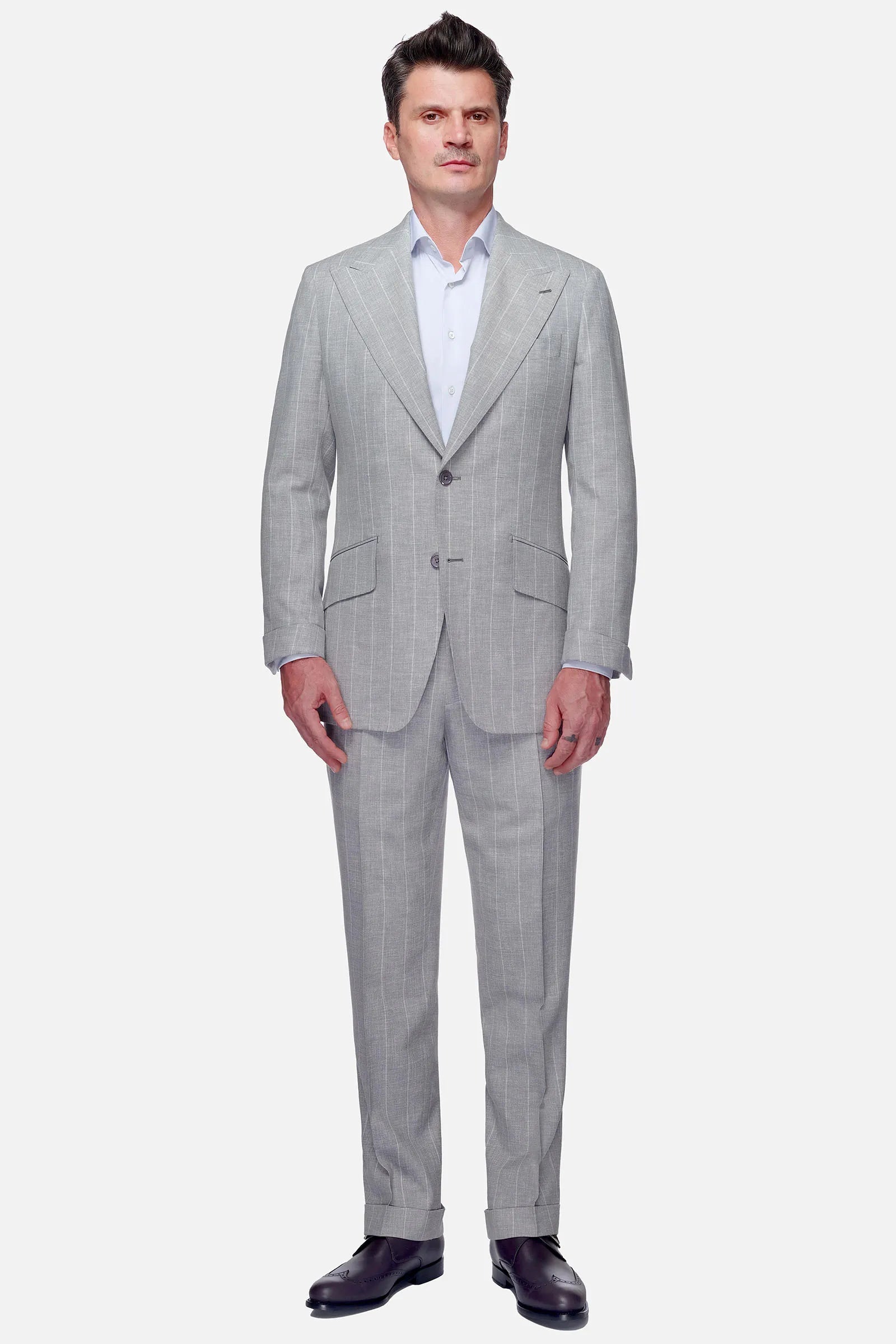 Grey Striped Suit