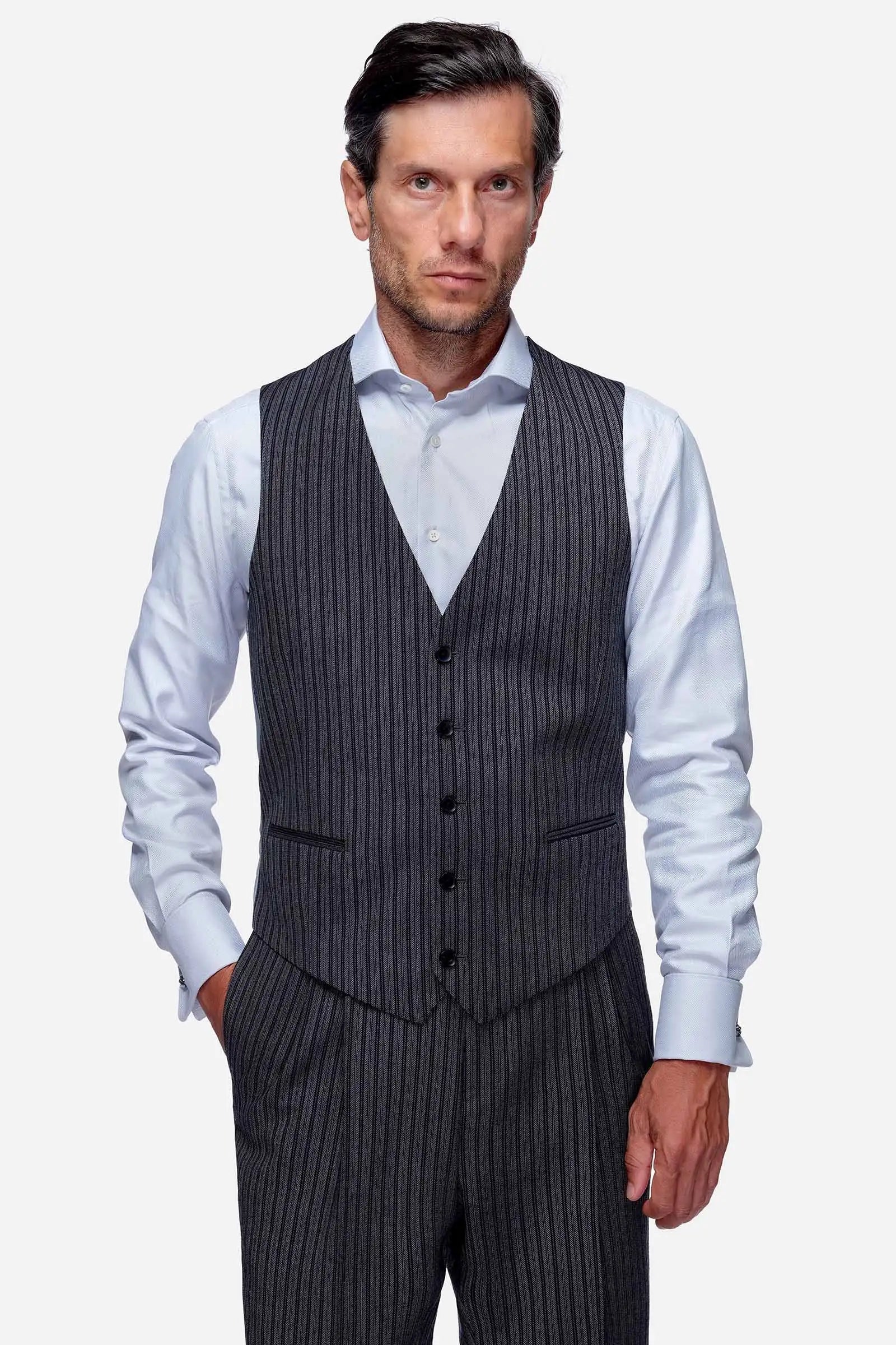 DB Black & Grey Stripes Suit
