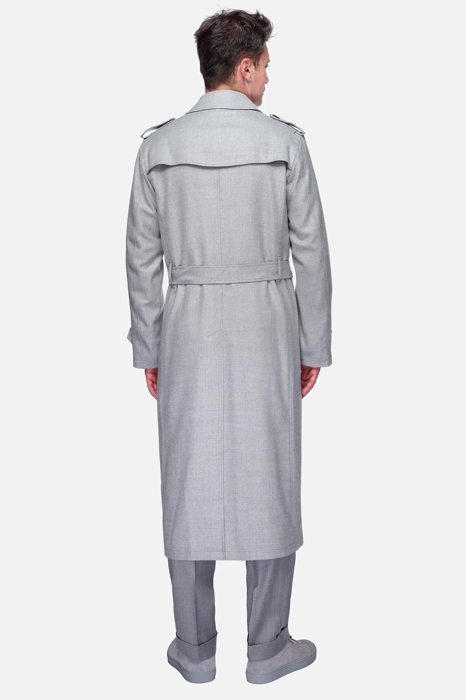 Grey Wool Trenchcoat