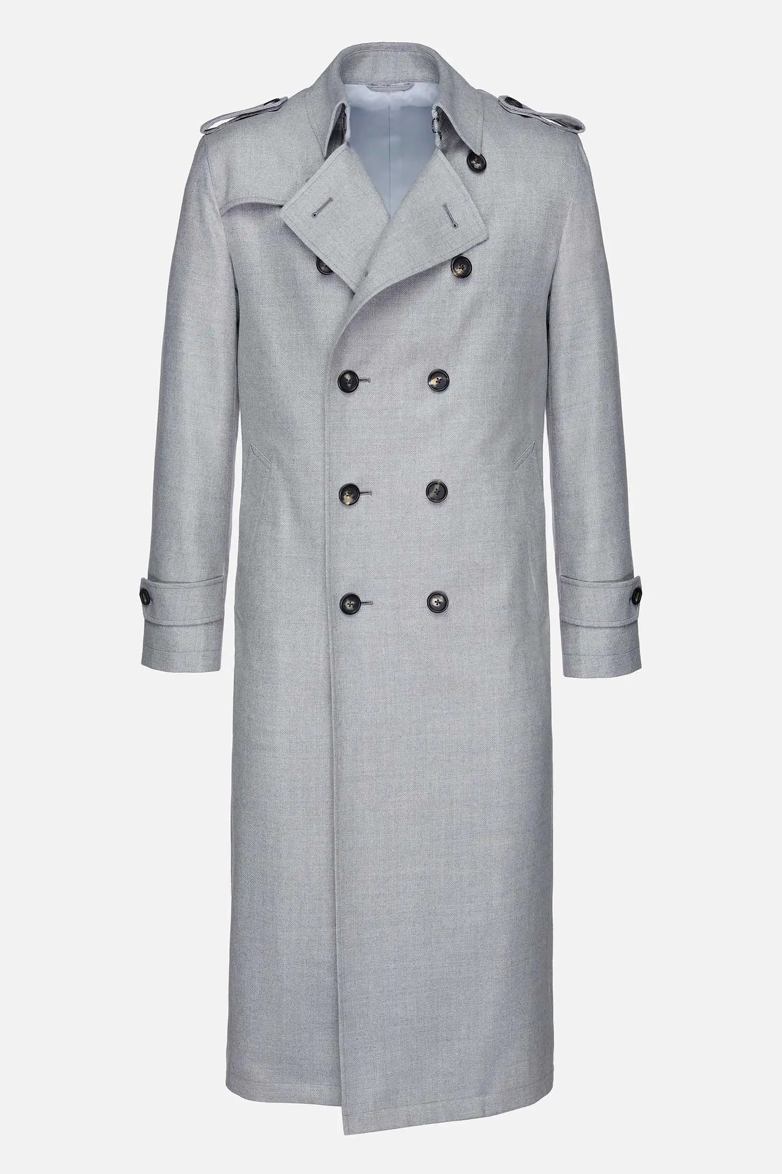 Grey Wool Trenchcoat