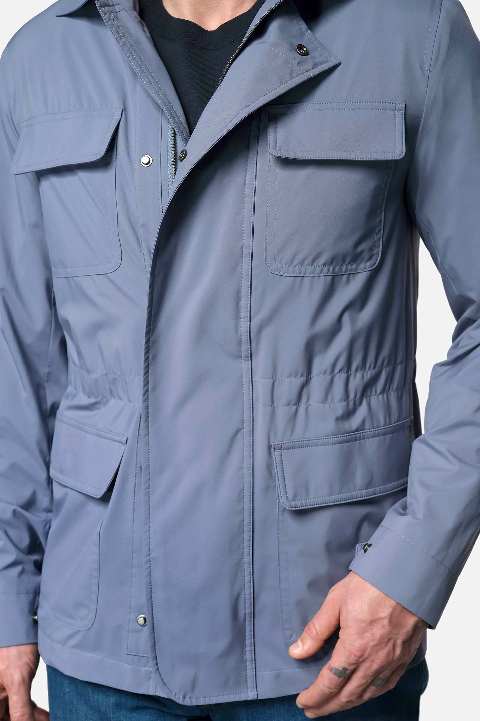 Field jacket albastru din Olmetex