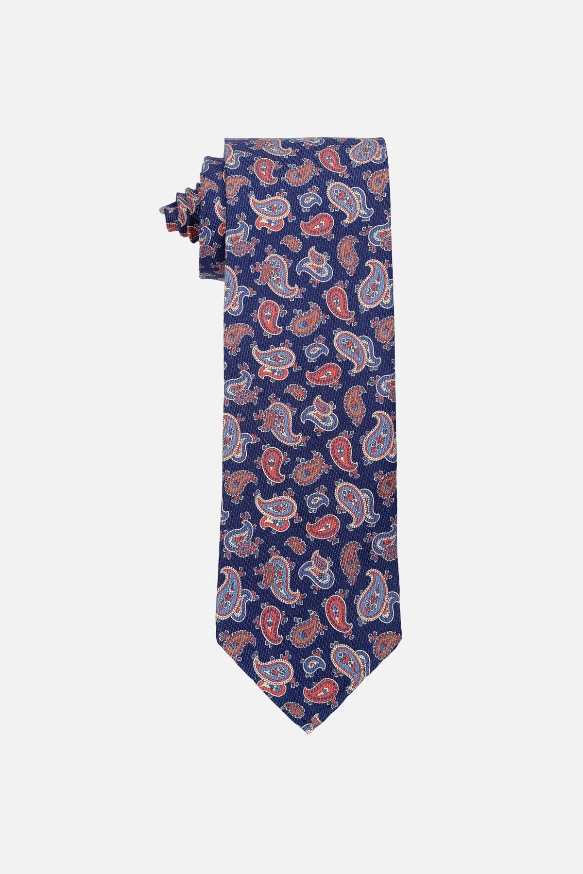 Silk tie with geometric print