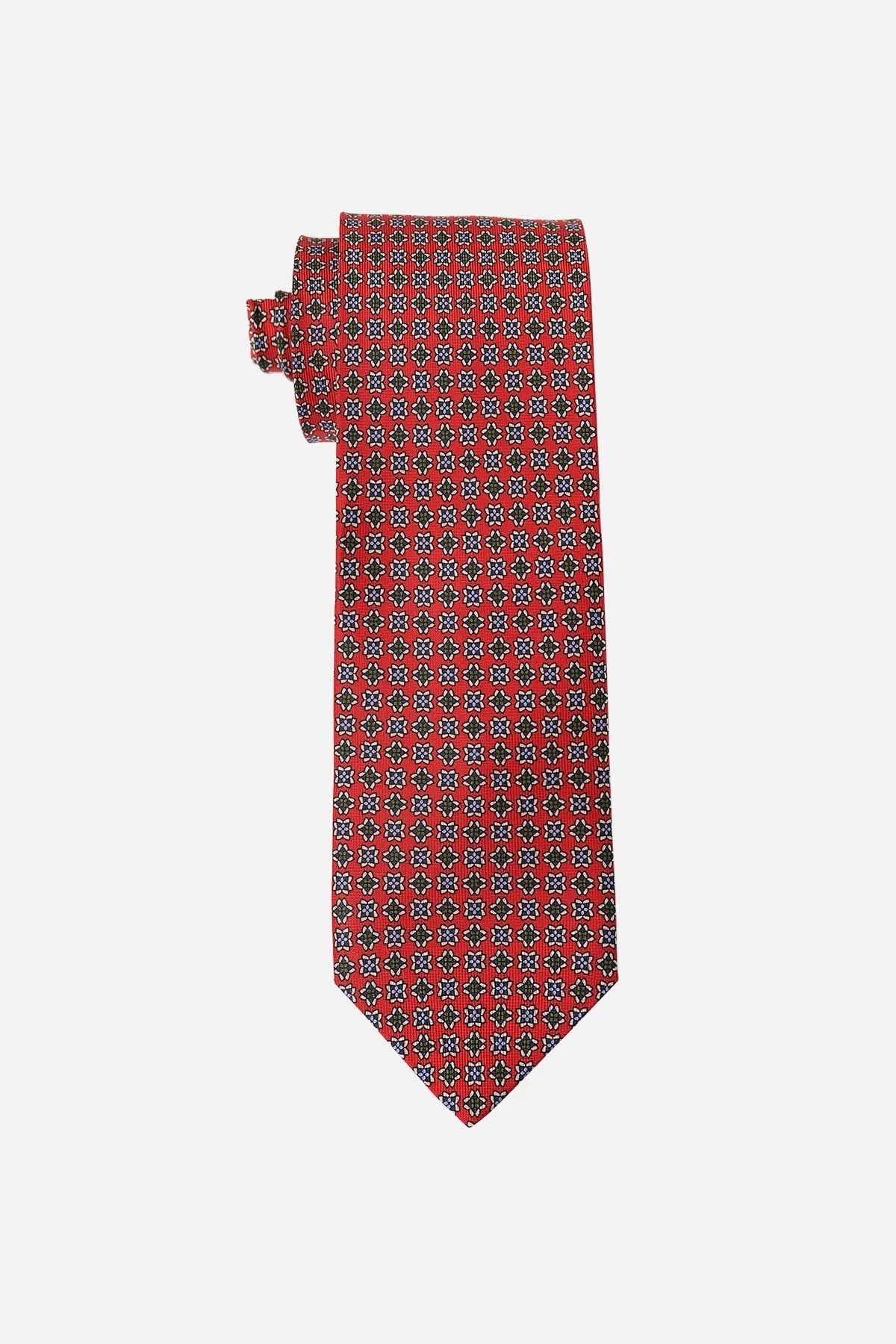 Polka dot silk tie